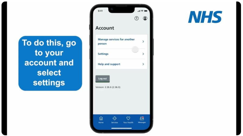 Notifications for NHS app